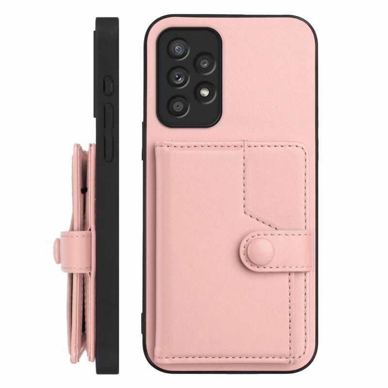 For Samsung Galaxy A52 Button Card Bag RFID Anti-theft Phone Case