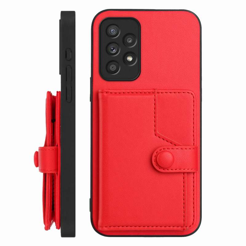 For Samsung Galaxy A52 Button Card Bag RFID Anti-theft Phone Case