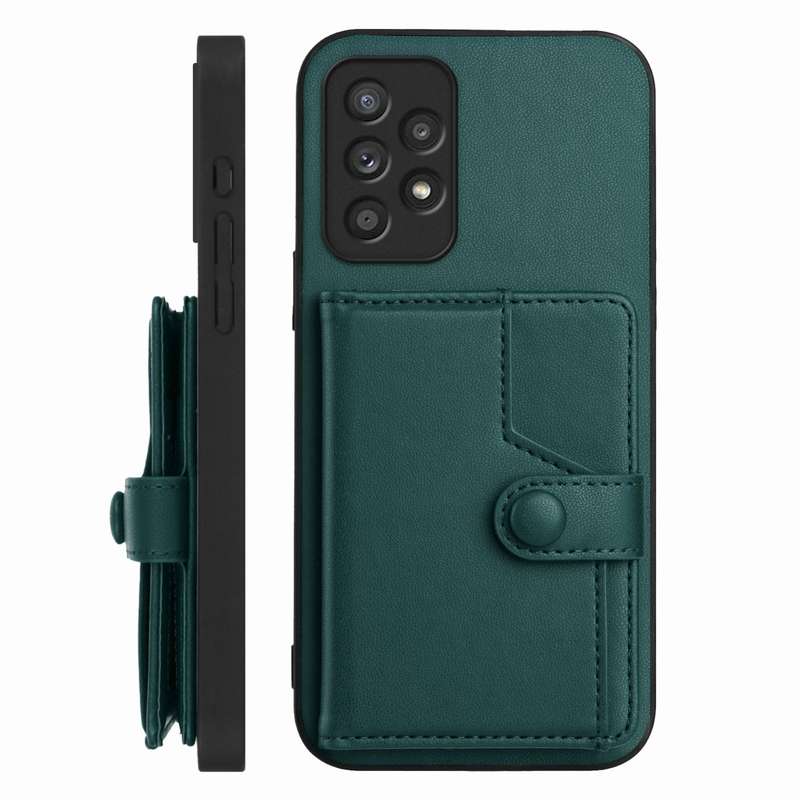 For Samsung Galaxy A52 Button Card Bag RFID Anti-theft Phone Case