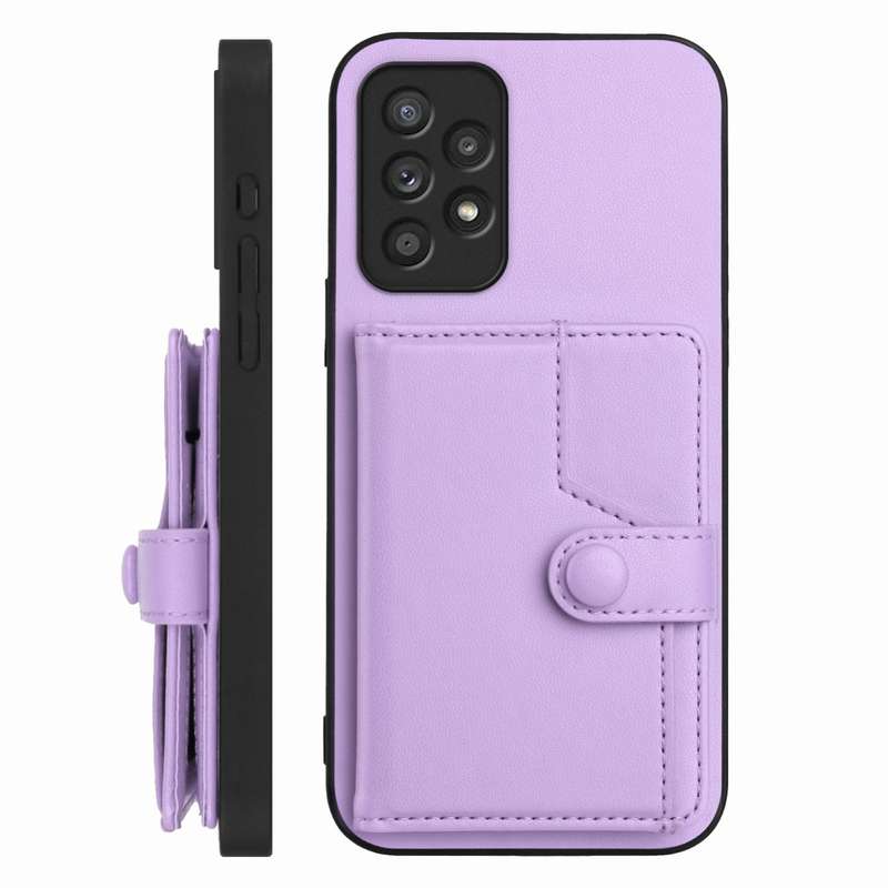 For Samsung Galaxy A52 Button Card Bag RFID Anti-theft Phone Case