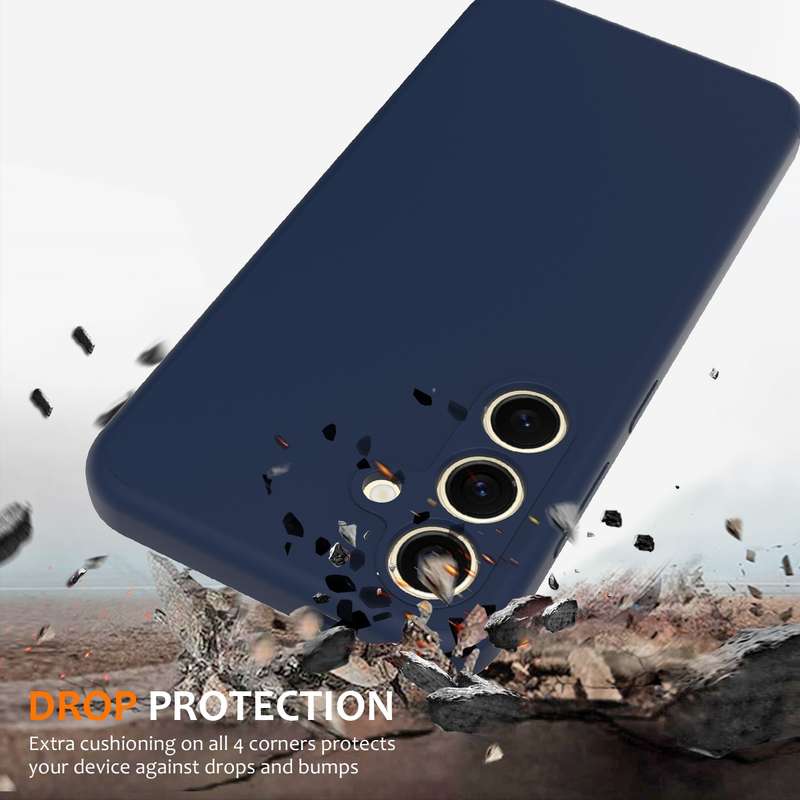 For Samsung Galaxy S24 FE 5G Shockproof Silicone Magsafe Phone Case(Navy Blue)