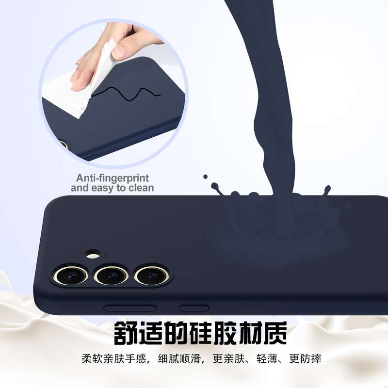 For Samsung Galaxy S24 FE 5G Shockproof Silicone Magsafe Phone Case(Navy Blue)