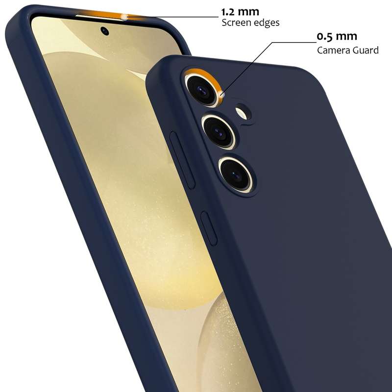 For Samsung Galaxy S24 FE 5G Shockproof Silicone Magsafe Phone Case(Navy Blue)