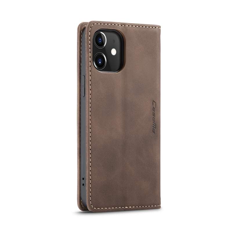 For iPhone 12 / 12 Pro CaseMe-013 Multifunctional Retro Frosted Horizontal Flip Leather Case with Ca