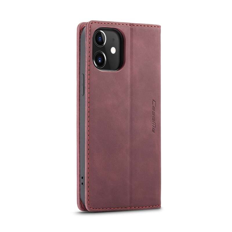 For iPhone 12 / 12 Pro CaseMe-013 Multifunctional Retro Frosted Horizontal Flip Leather Case with Ca