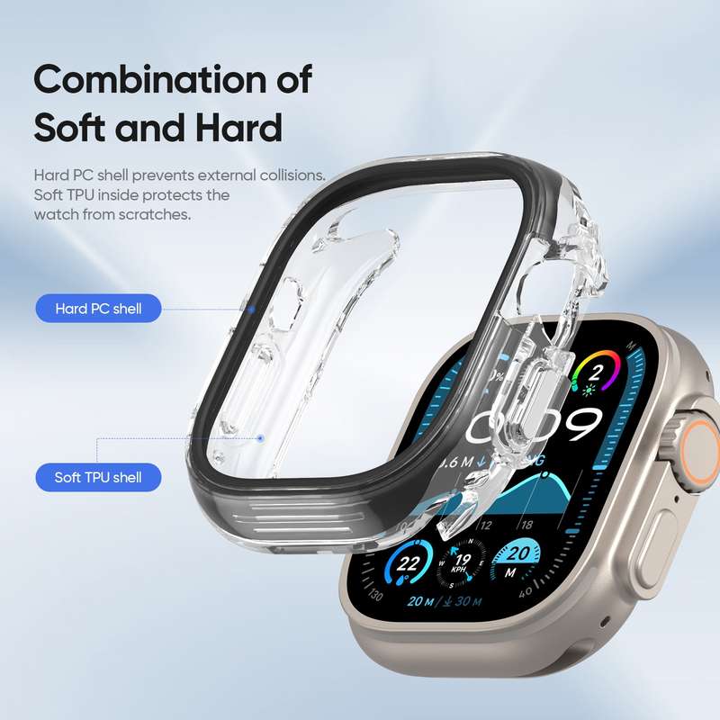 For Apple Watch Ultra 1 / 2 49mm DUX DUCIS Camo Series TPU Hybrid PC Watch Protective Case