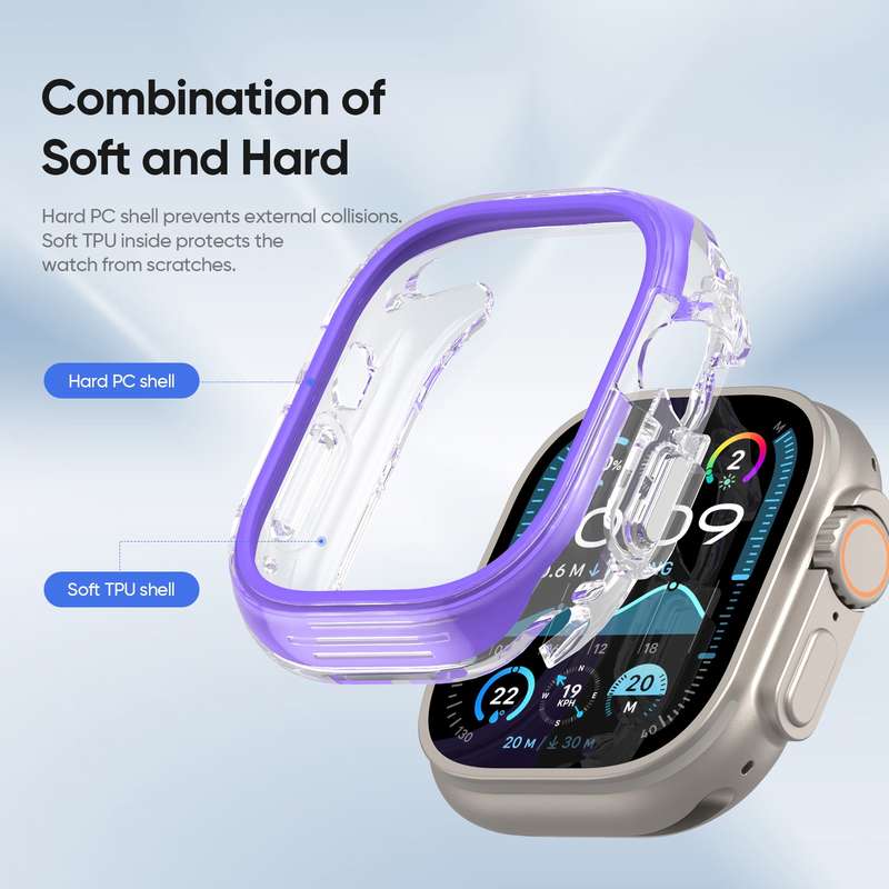 For Apple Watch Ultra 1 / 2 49mm DUX DUCIS Camo Series TPU Hybrid PC Watch Protective Case