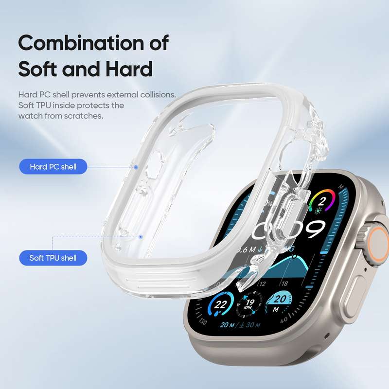 For Apple Watch Ultra 1 / 2 49mm DUX DUCIS Camo Series TPU Hybrid PC Watch Protective Case