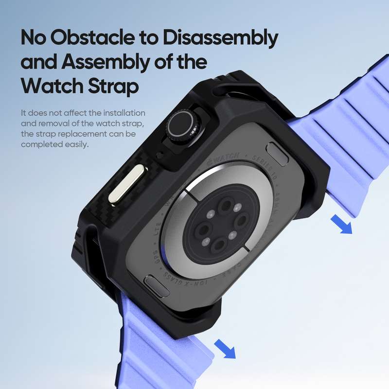 For Apple Watch Series 10 42mm DUX DUCIS Damo Series TPU+PC Hollow Watch Protective Case
