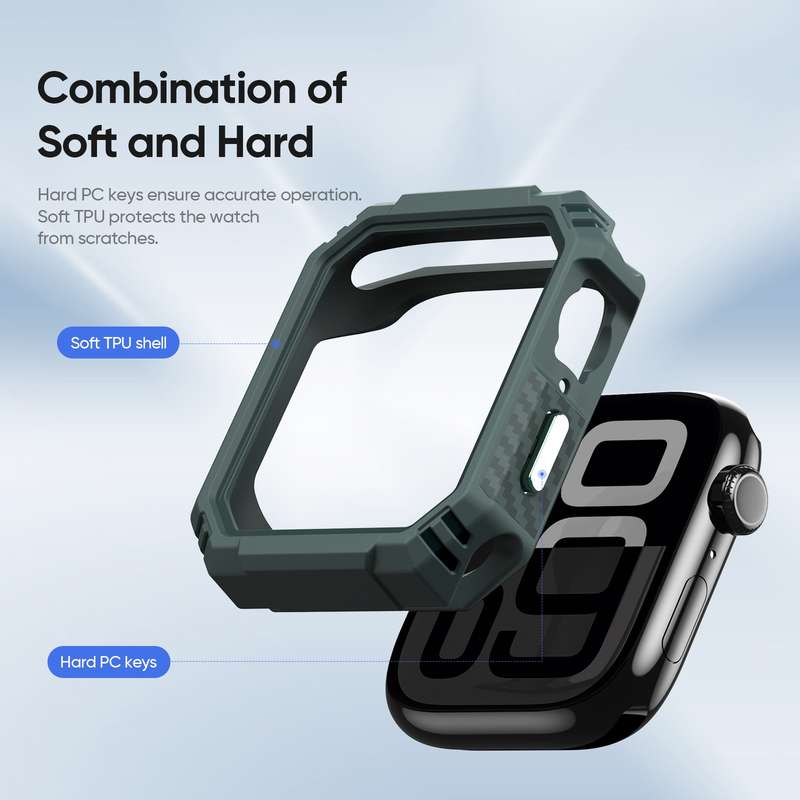 For Apple Watch Series 10 42mm DUX DUCIS Damo Series TPU+PC Hollow Watch Protective Case