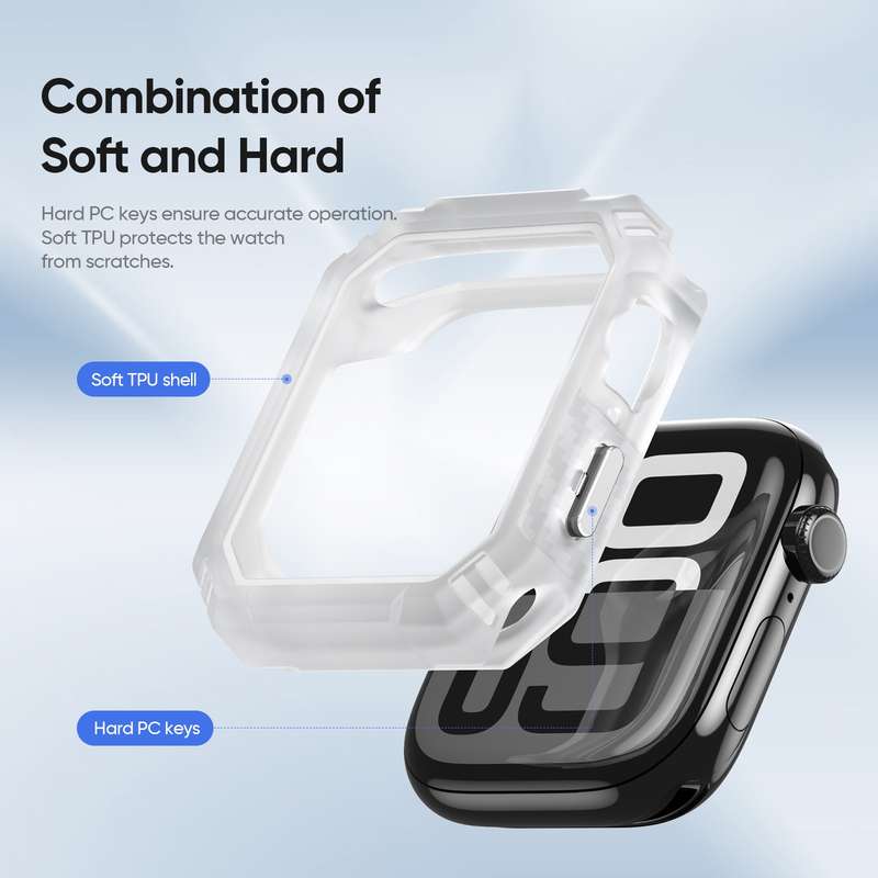 For Apple Watch Series 10 42mm DUX DUCIS Damo Series TPU+PC Hollow Watch Protective Case