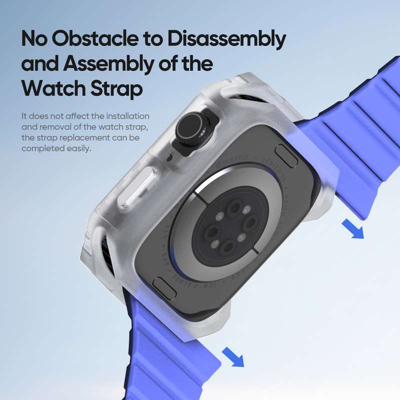 For Apple Watch Series 10 42mm DUX DUCIS Damo Series TPU+PC Hollow Watch Protective Case