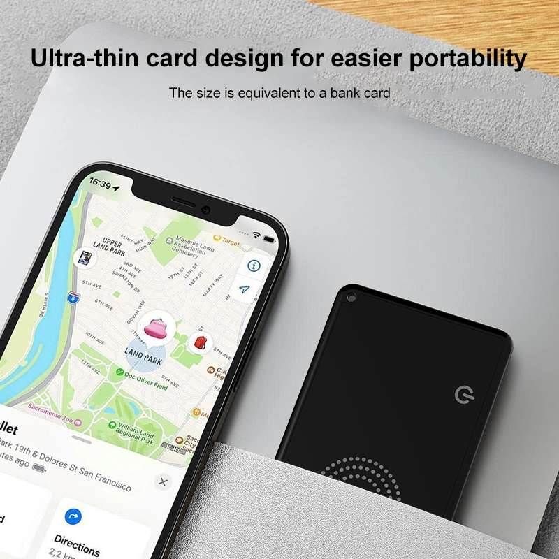F5 Ultra-thin Card Type Location Tracker Anti-lost Device(Black)