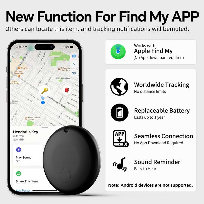 F8 Waterproof Global Location Tracker Anti-lost Device(Black)