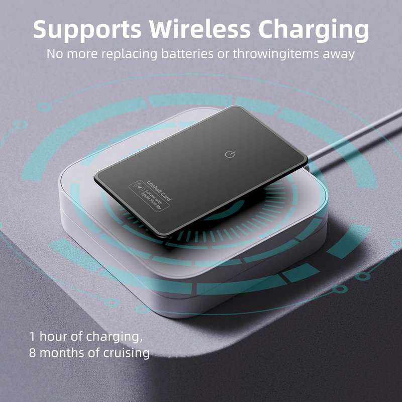 F9 Mirror Surface Ultra-thin Card Type Location Tracker Anti-lost Device(Black)