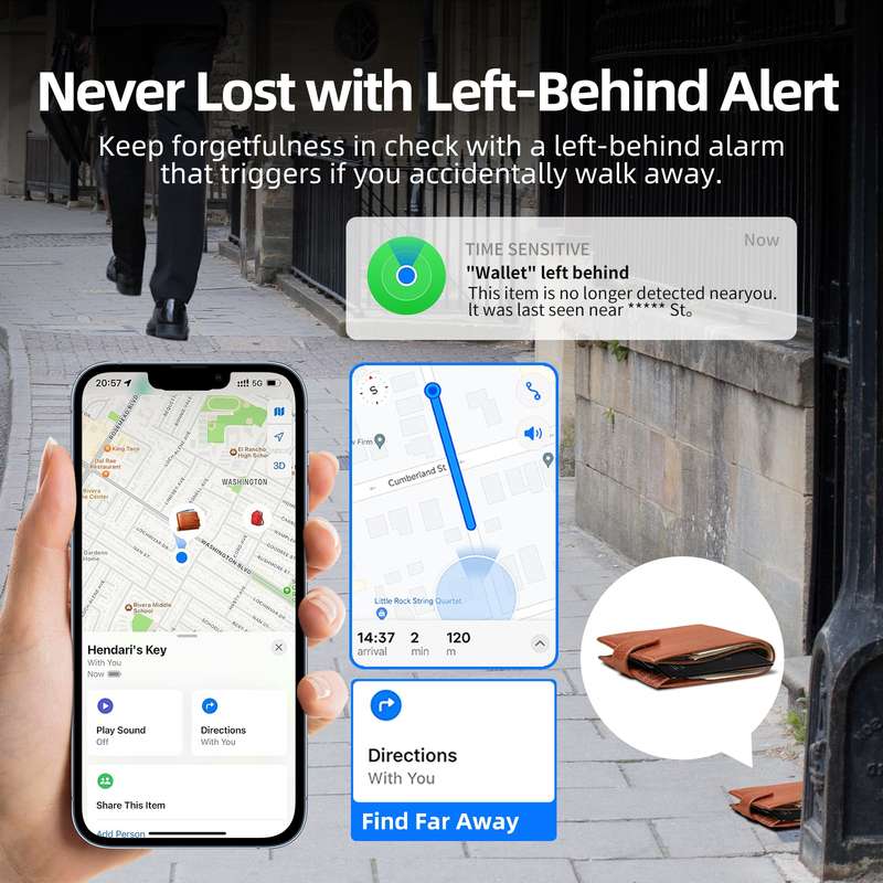 F9 Mirror Surface Ultra-thin Card Type Location Tracker Anti-lost Device(Black)