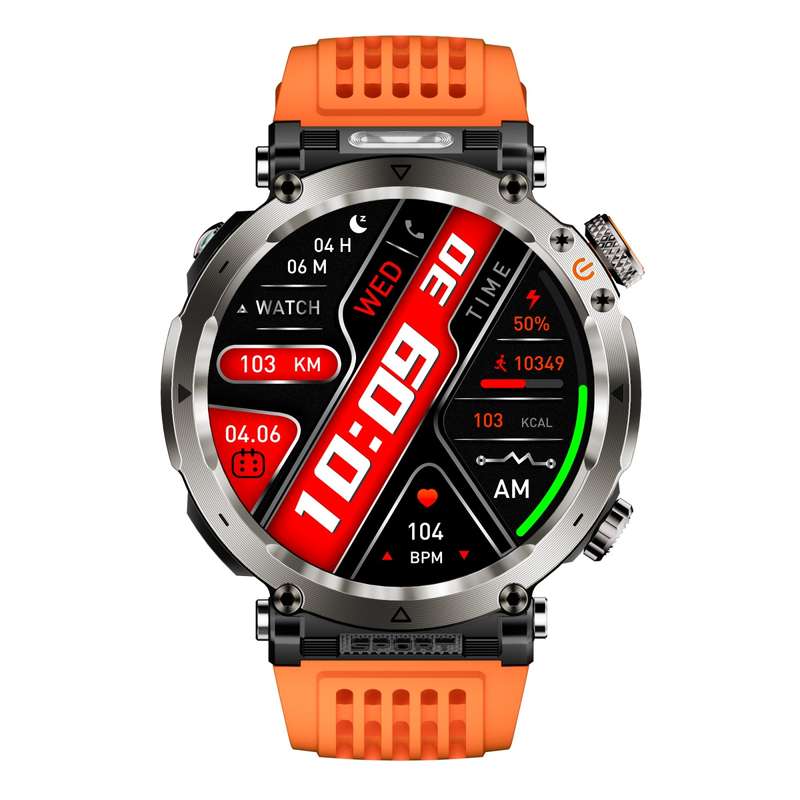 HT30 1.7 inch IP68 Waterproof Silicone Band Smart Watch, Support Flashlight / Banknote Detector Ligh