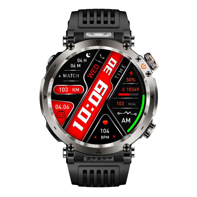 HT30 1.7 inch IP68 Waterproof Silicone Band Smart Watch, Support Flashlight / Banknote Detector Ligh