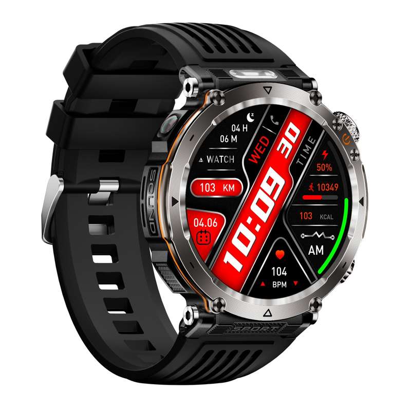 HT30 1.7 inch IP68 Waterproof Silicone Band Smart Watch, Support Flashlight / Banknote Detector Ligh