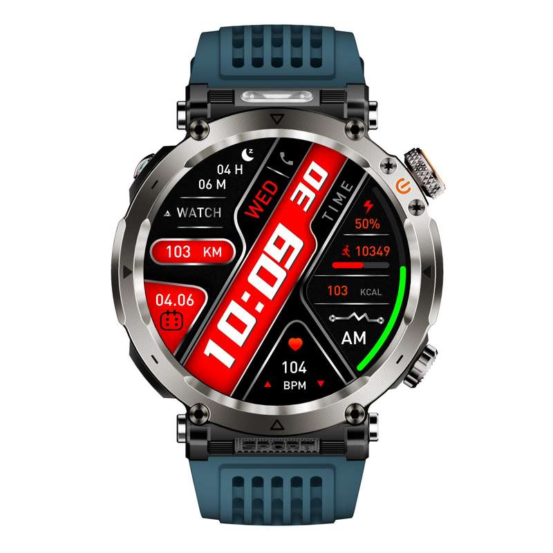 HT30 1.7 inch IP68 Waterproof Silicone Band Smart Watch, Support Flashlight / Banknote Detector Ligh