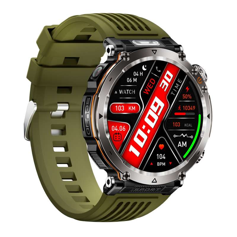 HT30 1.7 inch IP68 Waterproof Silicone Band Smart Watch, Support Flashlight / Banknote Detector Ligh