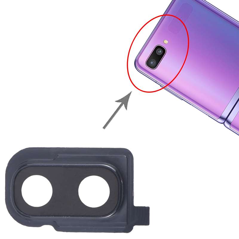 For Samsung Galaxy Z Flip SM-F700F 10pcs Rear Camera Lens Cover(Black)