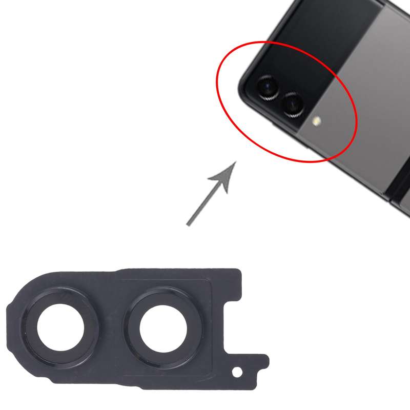 For Samsung Galaxy Z Flip3 5G SM-F711BF 10pcs Rear Camera Lens Cover(Black)