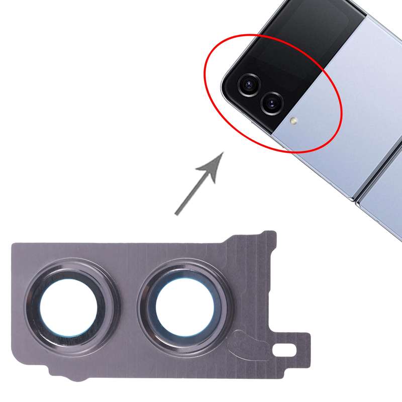 For Samsung Galaxy Z Flip4 SM-F721B 10pcs Rear Camera Lens Cover(Black)