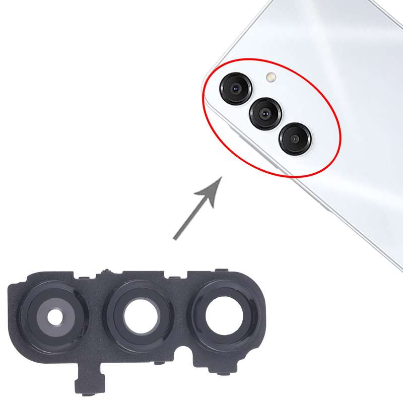 For Samsung Galaxy A16 5G SM-A166B 10pcs Rear Camera Lens Cover(Black)