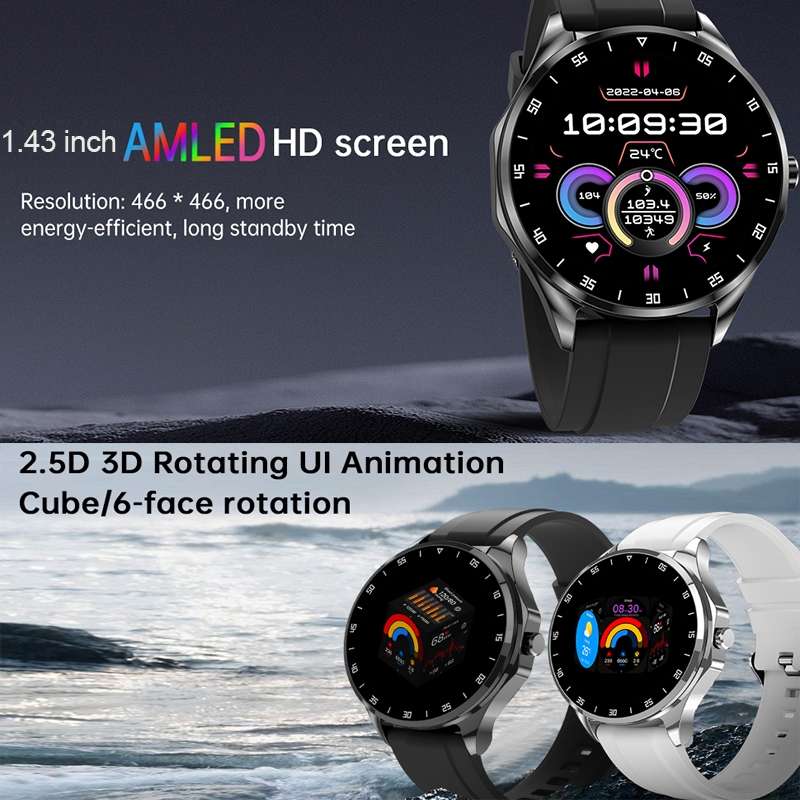 X20 1.43 inch IP67 Waterproof 2 in 1 Bluetooth Earphone Smart Watch