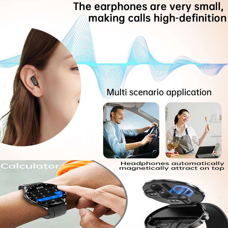 X20 1.43 inch IP67 Waterproof 2 in 1 Bluetooth Earphone Smart Watch