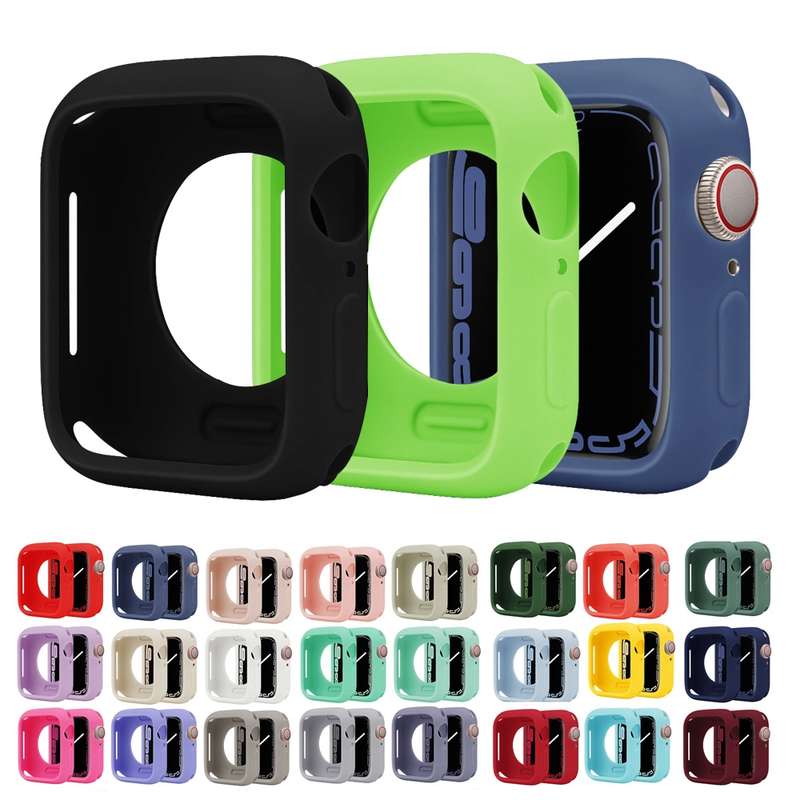 For Apple Watch Series 42mm / 44mm Candy Silicone Half Coverage Watch Case