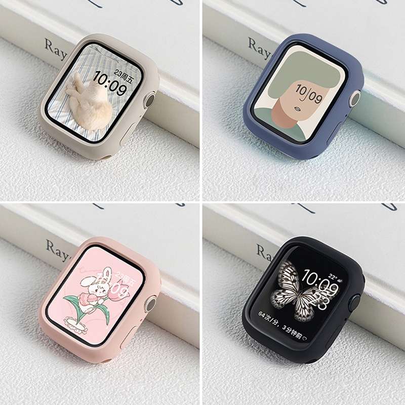For Apple Watch Series 42mm / 44mm Candy Silicone Half Coverage Watch Case
