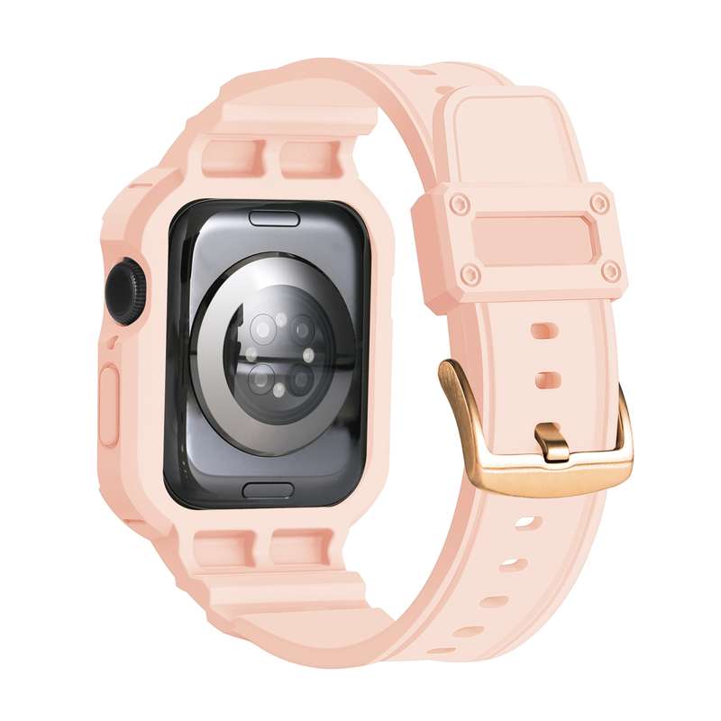 For Apple Watch Series 10 42mm Armor TPU Case Integrated Watch Band