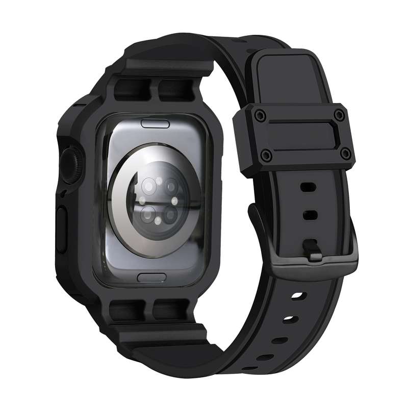 For Apple Watch Series 10 42mm Armor TPU Case Integrated Watch Band