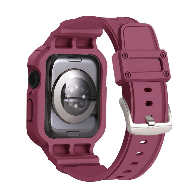 For Apple Watch Series 10 42mm Armor TPU Case Integrated Watch Band
