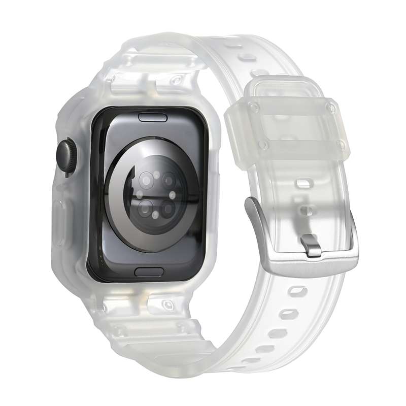 For Apple Watch Series 10 42mm Armor TPU Case Integrated Watch Band
