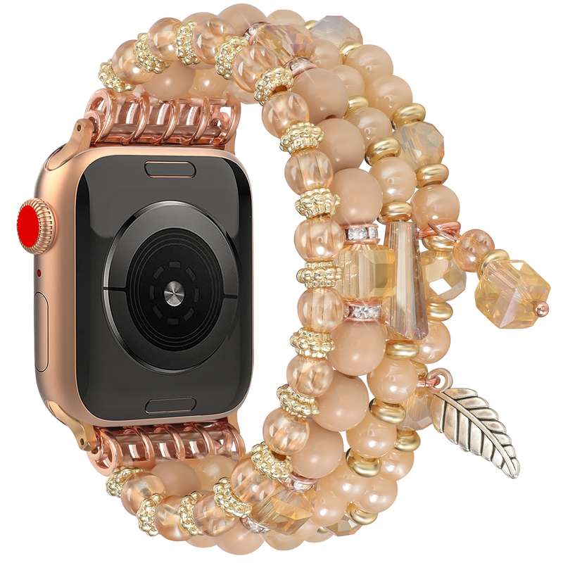 For Apple Watch 42mm / 41mm / 40mm / 38mm Tassel Beaded Chain Watch Band