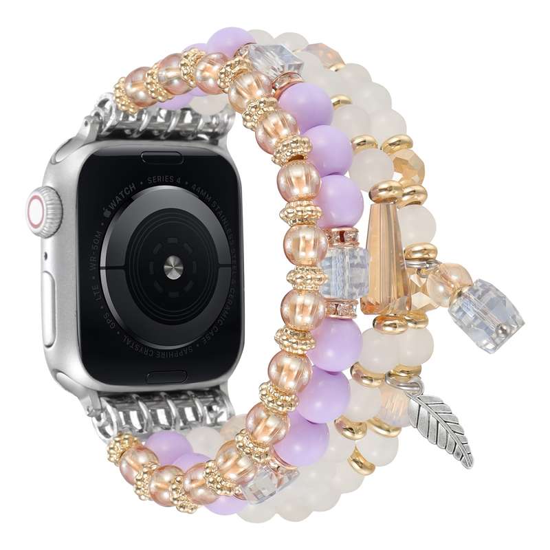 For Apple Watch 42mm / 41mm / 40mm / 38mm Tassel Beaded Chain Watch Band