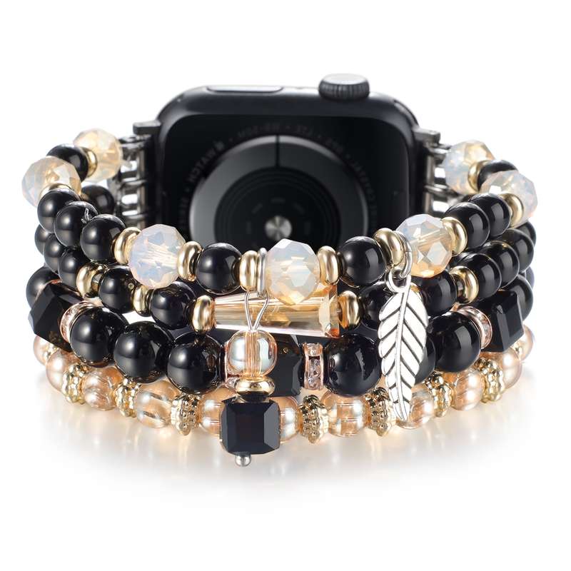 For Apple Watch 42mm / 41mm / 40mm / 38mm Tassel Beaded Chain Watch Band