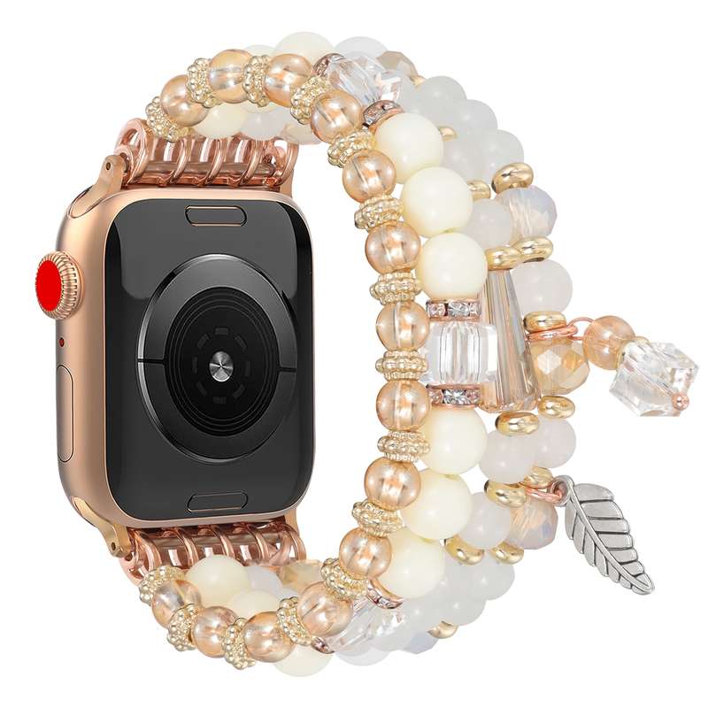 For Apple Watch 42mm / 41mm / 40mm / 38mm Tassel Beaded Chain Watch Band
