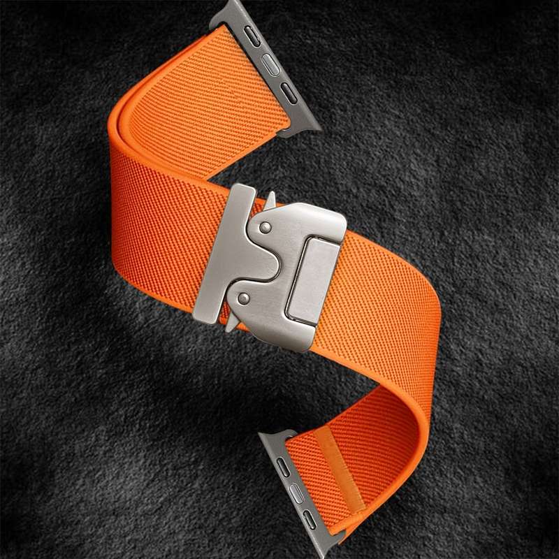 For Apple Watch 46mm / 49mm / 45mm / 44mm Parachute Buckle Elastic Nylon Watch Band