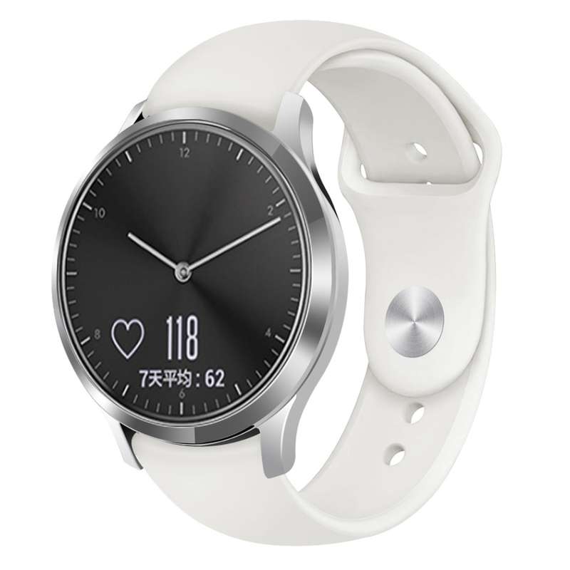 For Garmin Vivoactive 3 / Vivomove HR Solid Color Reverse Buckle Silicone Watch Band, Size: Large Si