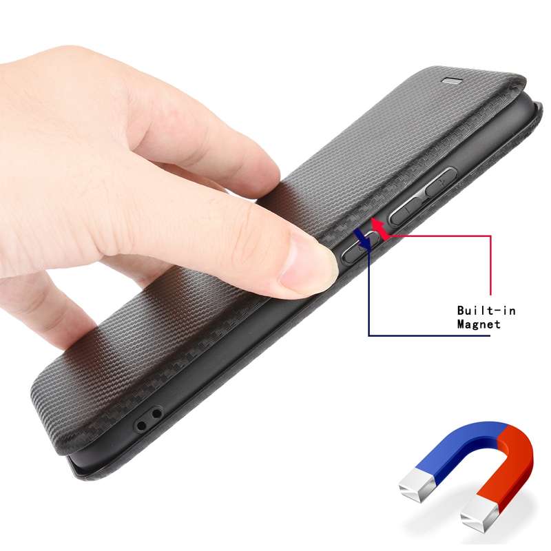 For BlackBerry Keyone Carbon Fiber Texture Horizontal Flip TPU + PC + PU Leather Case with Card Slot