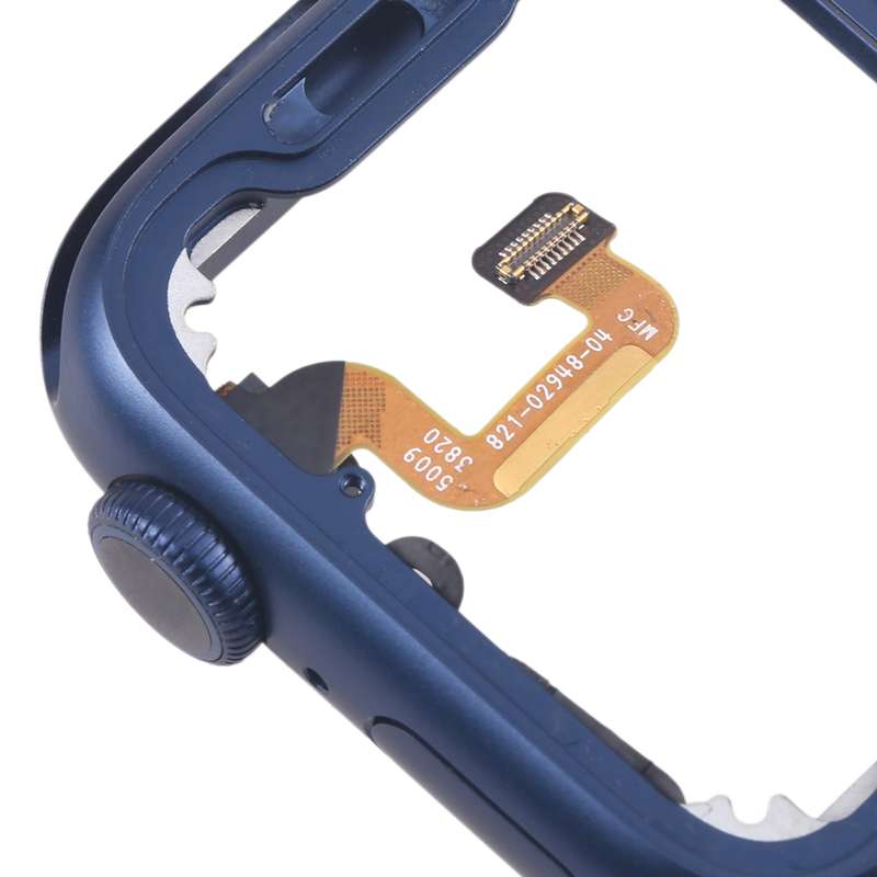 For Apple Watch Series 6 44MM GPS Aluminium Alloy Middle Frame Bezel Plate with Crown Spin Axis Flex