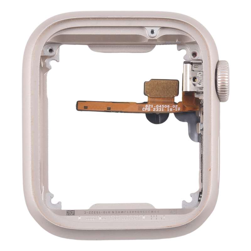 For Apple Watch Series 7 / 8 / 9 41MM LTE Aluminium Alloy Middle Frame Bezel Plate with Crown Spin A
