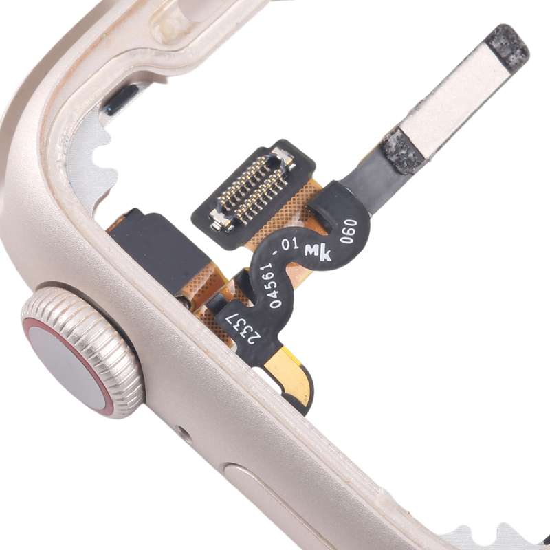 For Apple Watch Series 7 / 8 / 9 41MM LTE Aluminium Alloy Middle Frame Bezel Plate with Crown Spin A