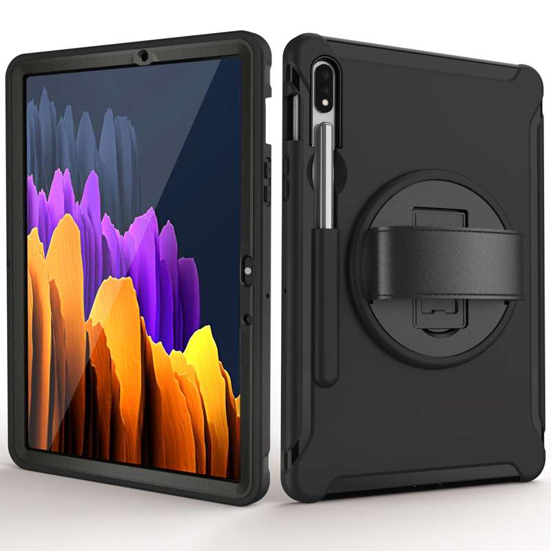 For Samsung Galaxy Tab S8 / Galaxy Tab S7 (2020) T870 360 Degree Rotation PC+TPU Protective Cover wi