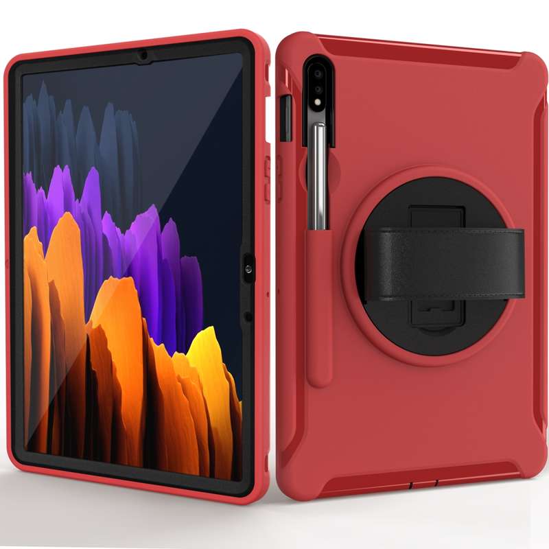 For Samsung Galaxy Tab S8 / Galaxy Tab S7 (2020) T870 360 Degree Rotation PC+TPU Protective Cover wi