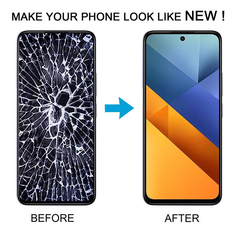 For Xiaomi Poco M6 4G OEM LCD Screen Digitizer Full Assembly with Frame
